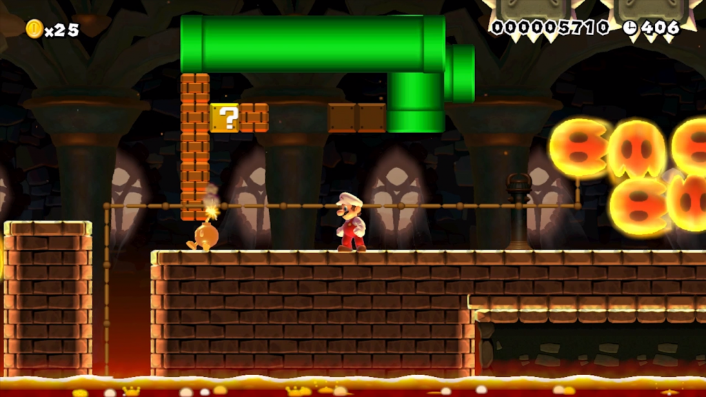 Super Mario Maker Shadow Puppeteer level