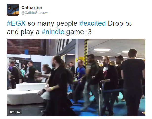 Large crowd waiting to get in - EGX