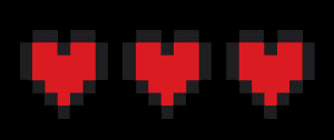 Pixel hearts